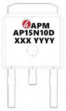 Transistor de puissance fait sur commande de transistor MOSFET bas SUR la résistance AP15N10D